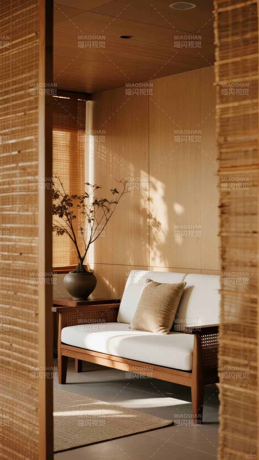 静谧日式客厅图片