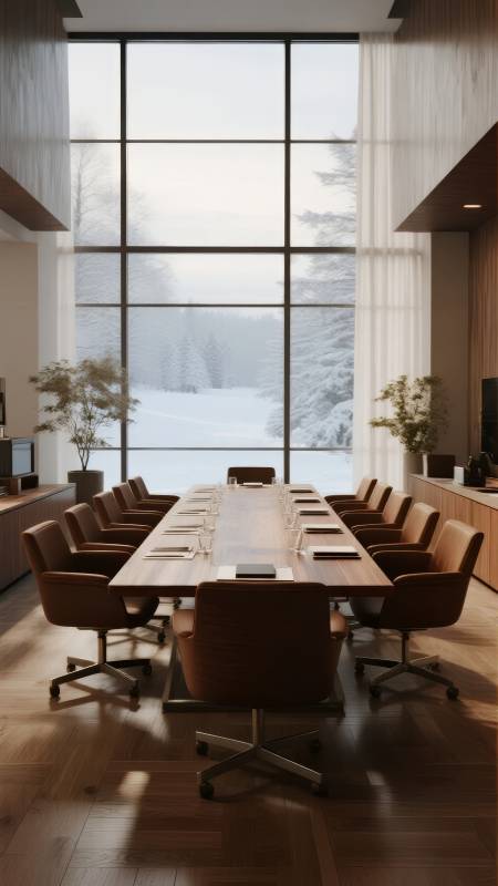 雪景会议室图片