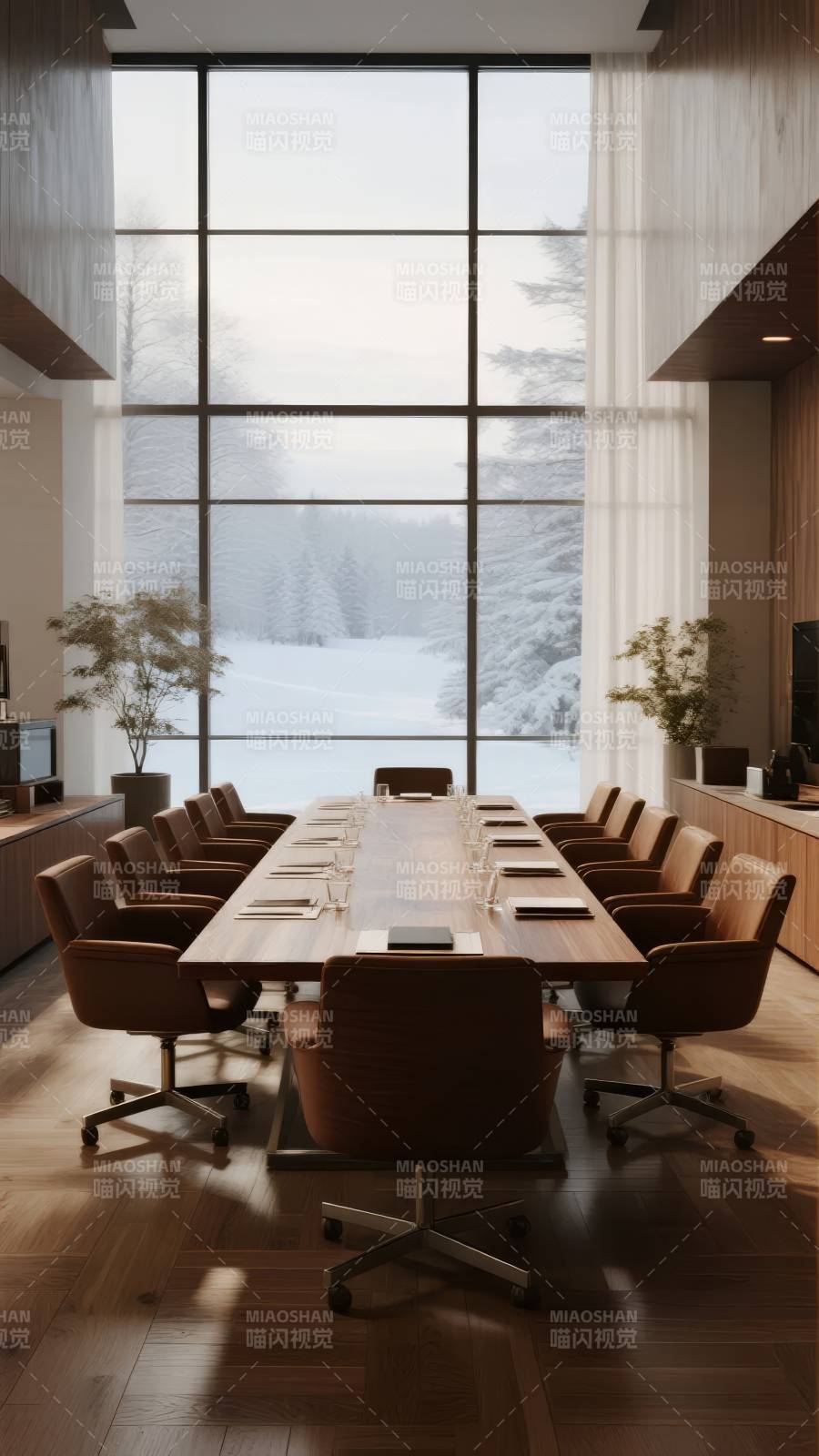 雪景会议室图片