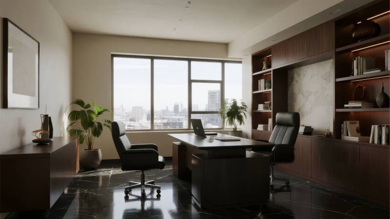 现代简约办公室图片