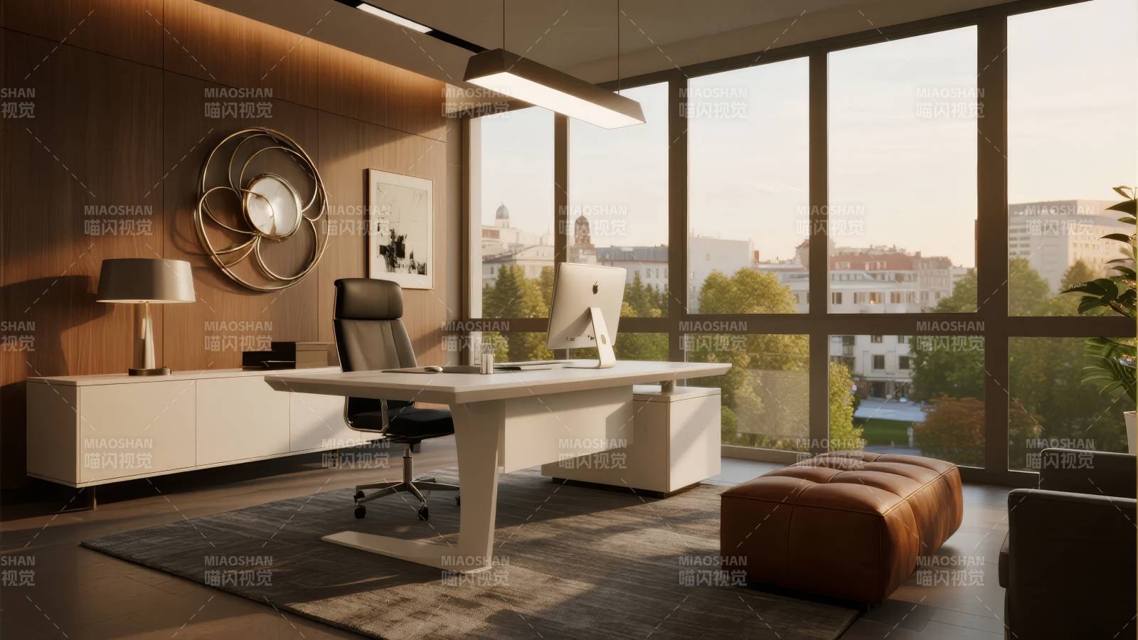 现代办公室全景图片