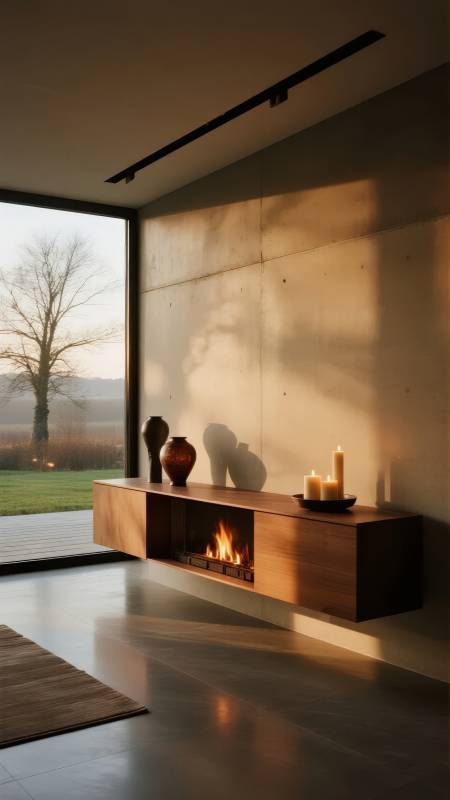 温暖的壁炉时光图片