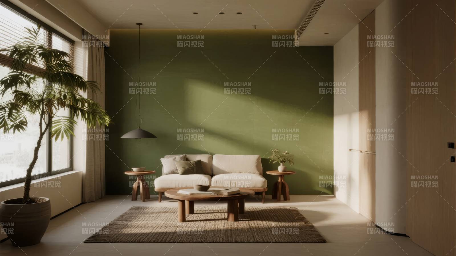 绿意盎然的客厅图片