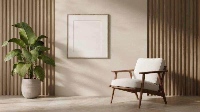 简约现代客厅一角图片