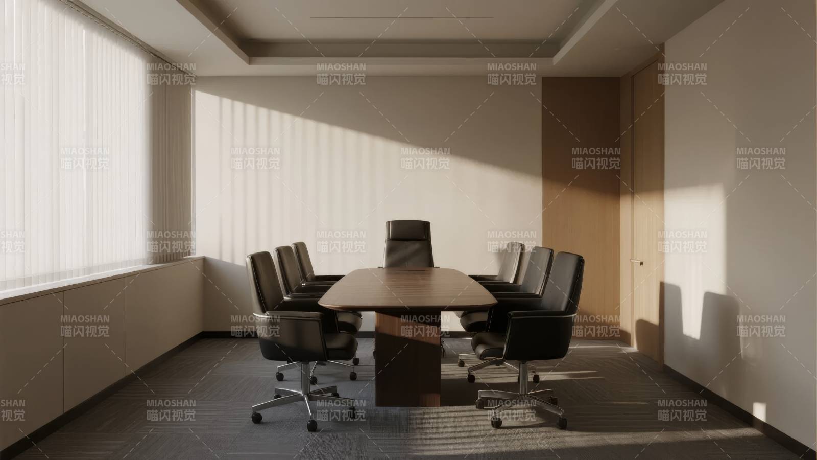 现代简约会议室图片