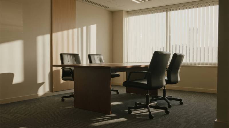 现代简约会议室图片