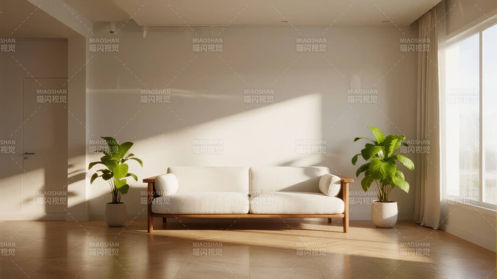 简约客厅阳光照耀图片