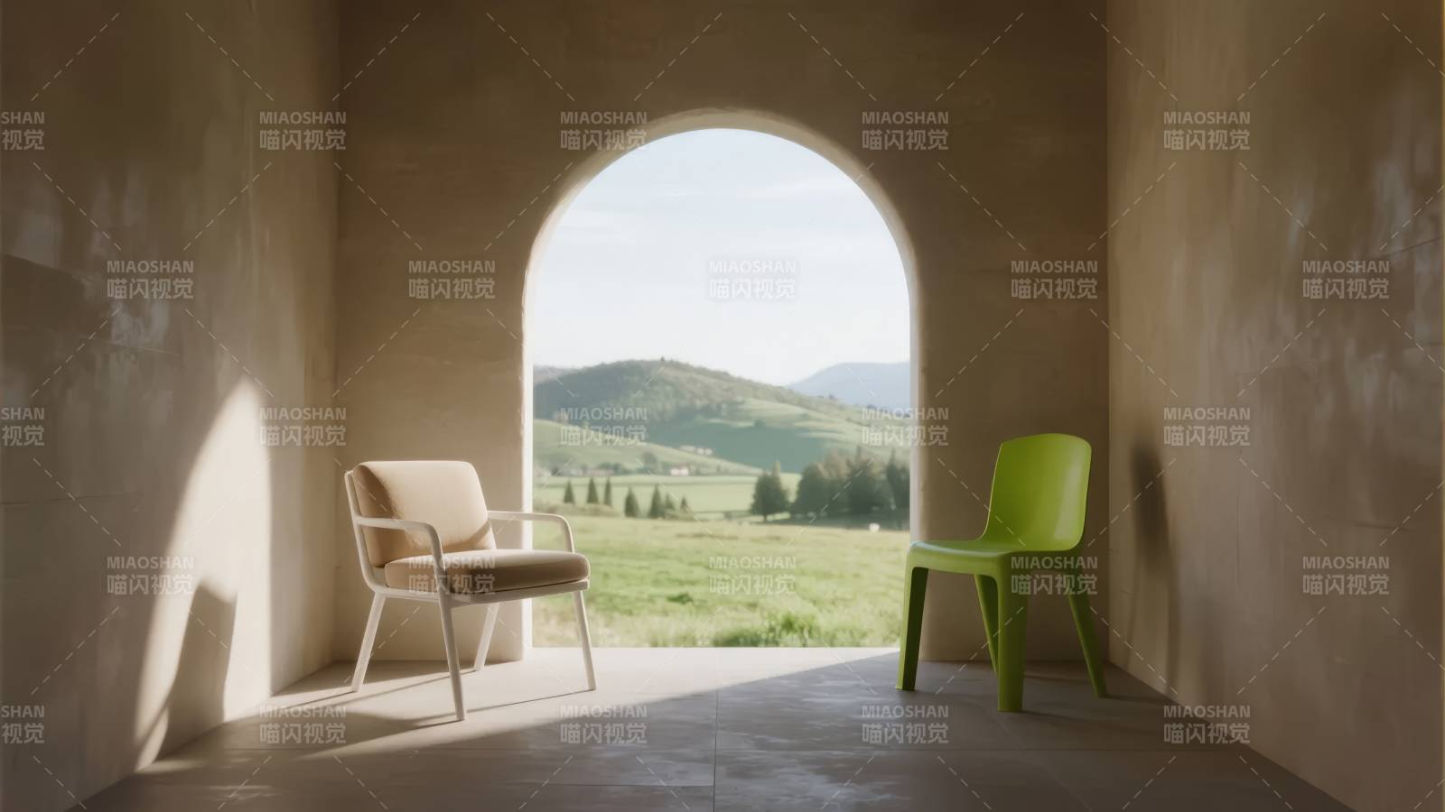 拱门内外的宁静图片