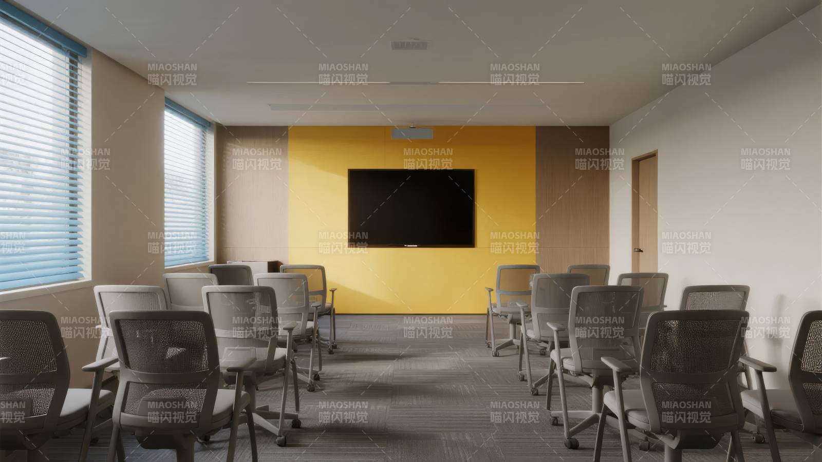 现代会议室布置图片