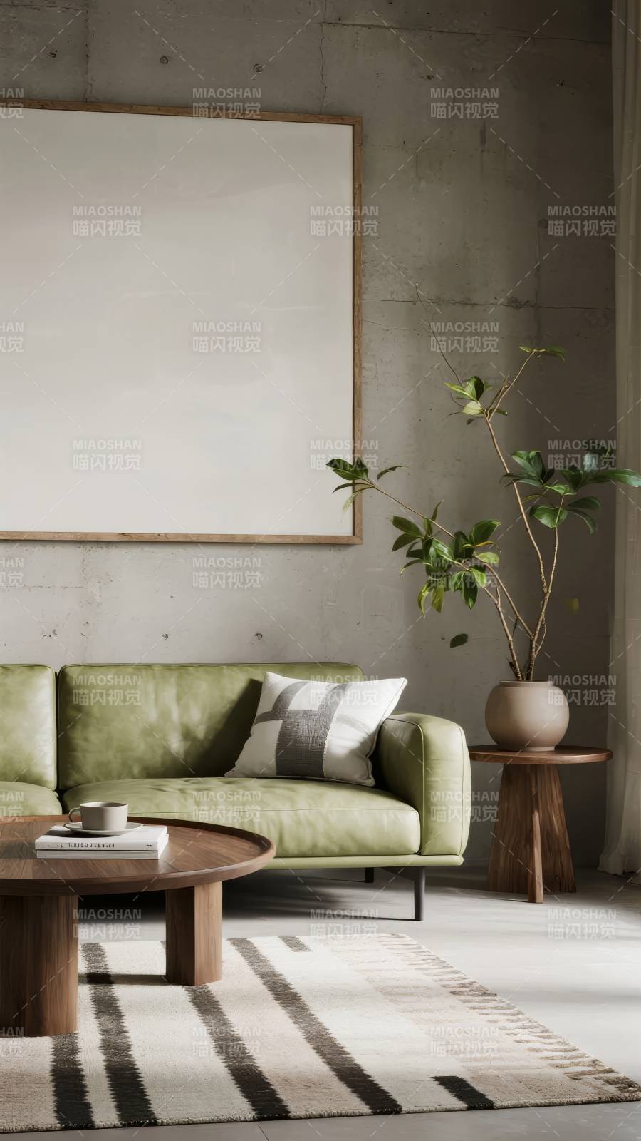 绿意盎然的客厅一角图片