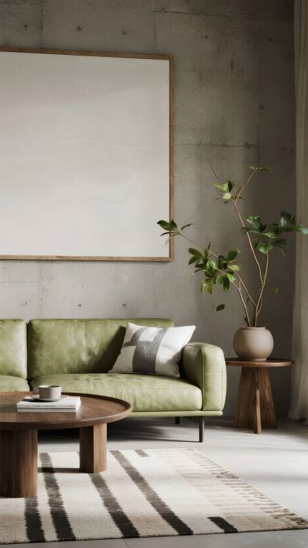 绿意盎然的客厅一角图片