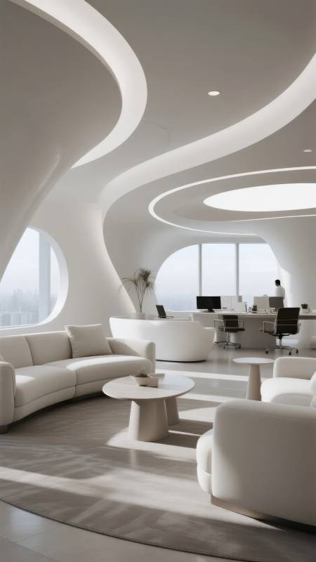 未来感白色空间图片