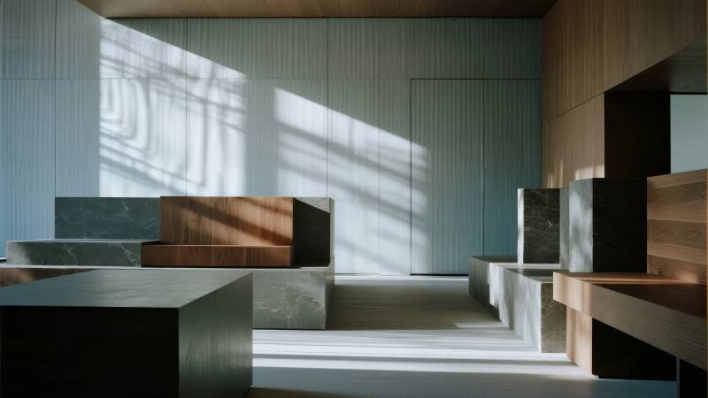 光影交错的现代空间图片