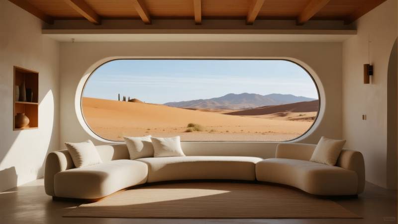 沙漠观景客厅图片