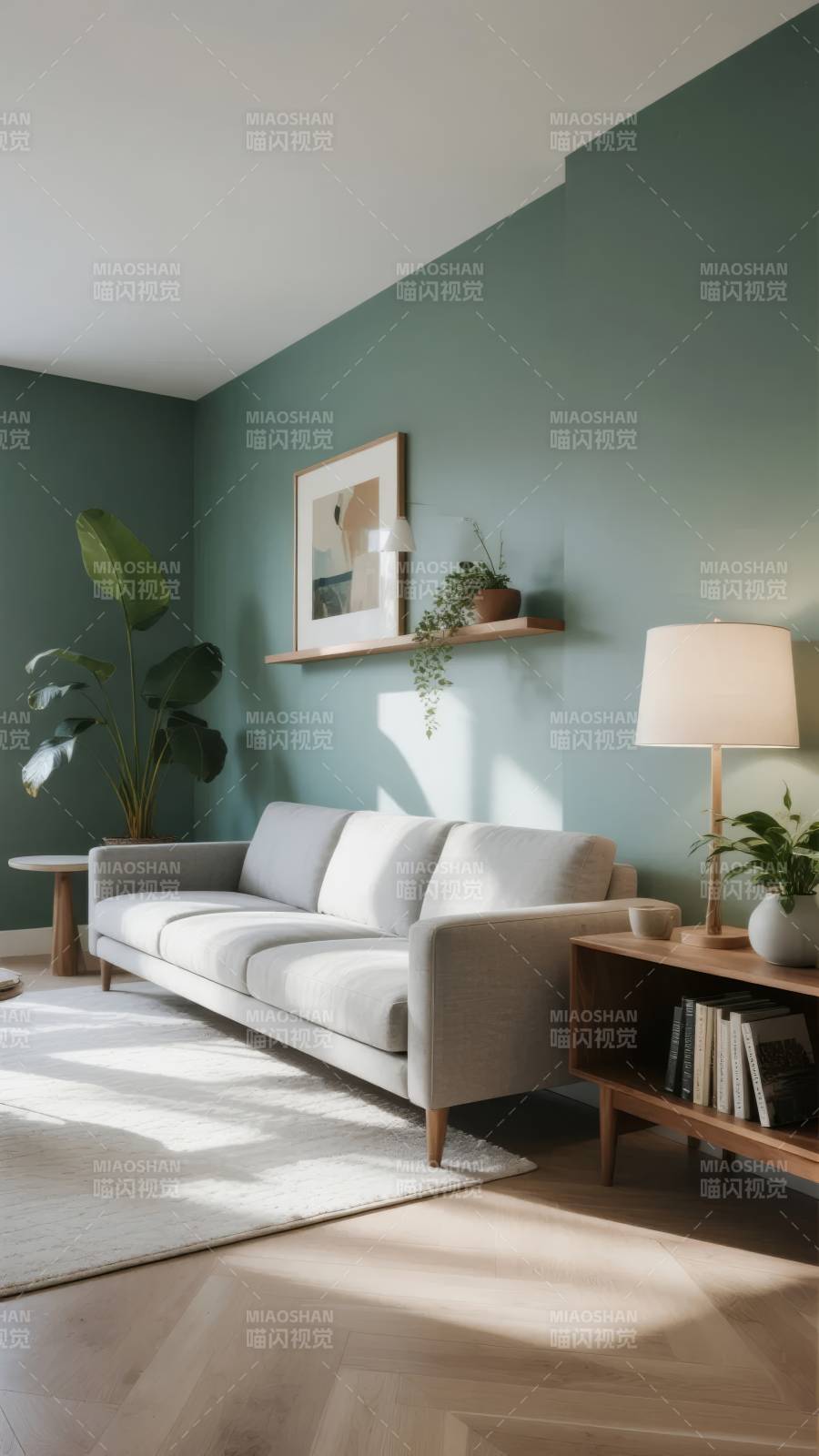 绿意盎然的客厅图片