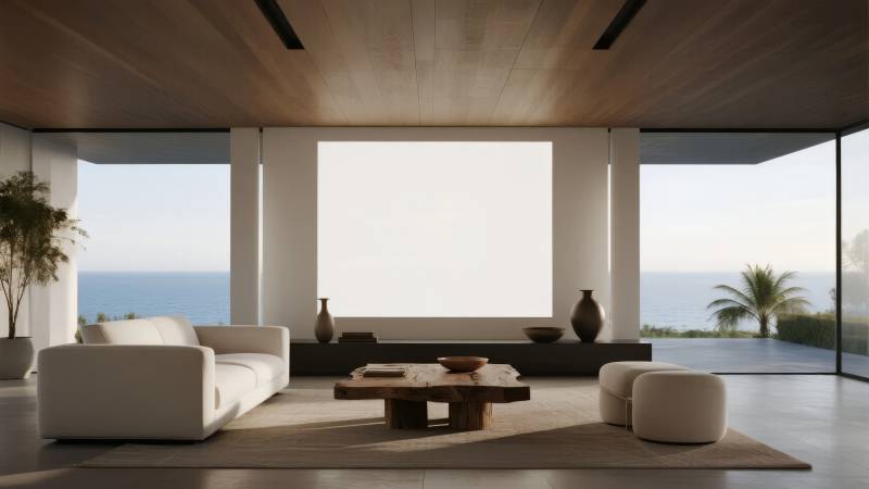 海景现代客厅图片