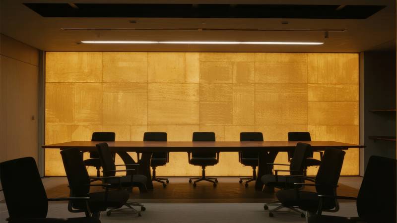 现代会议室光影图片