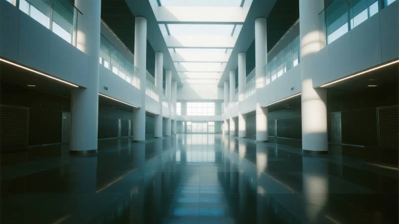 现代建筑长廊图片