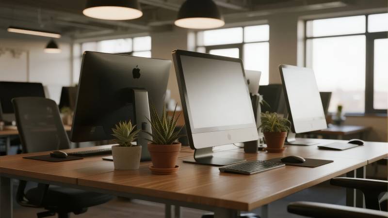 现代办公桌景图片