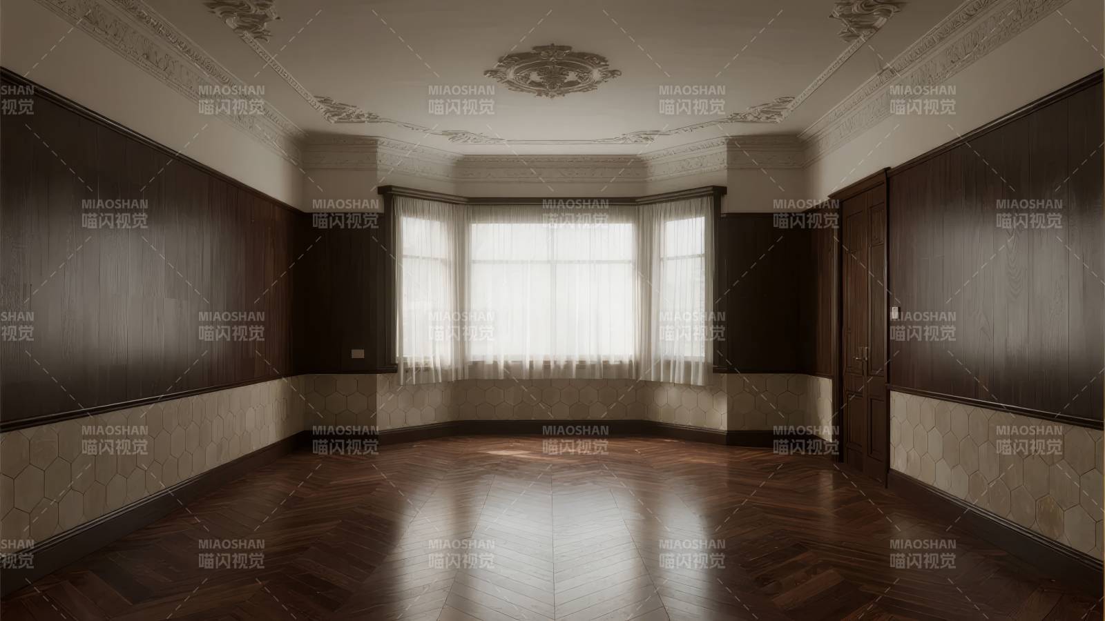 空旷复古房间图片