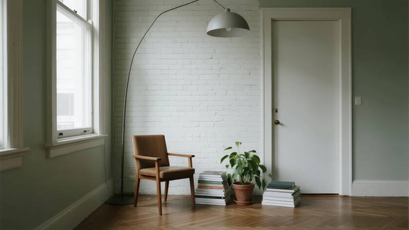 静谧书房一角图片