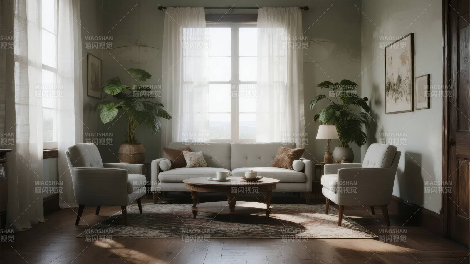 温馨客厅阳光照图片