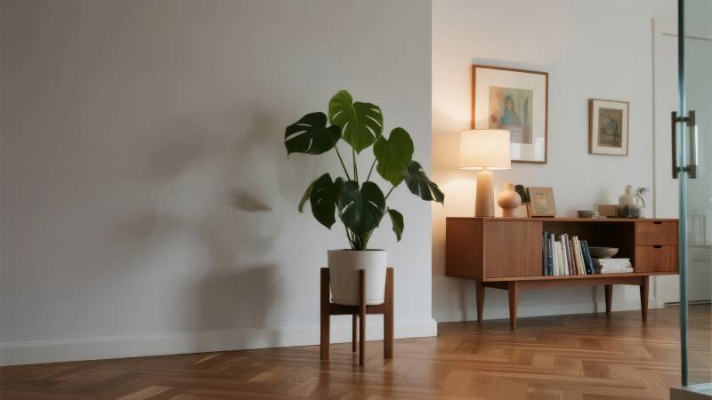 简约客厅绿植装饰图片