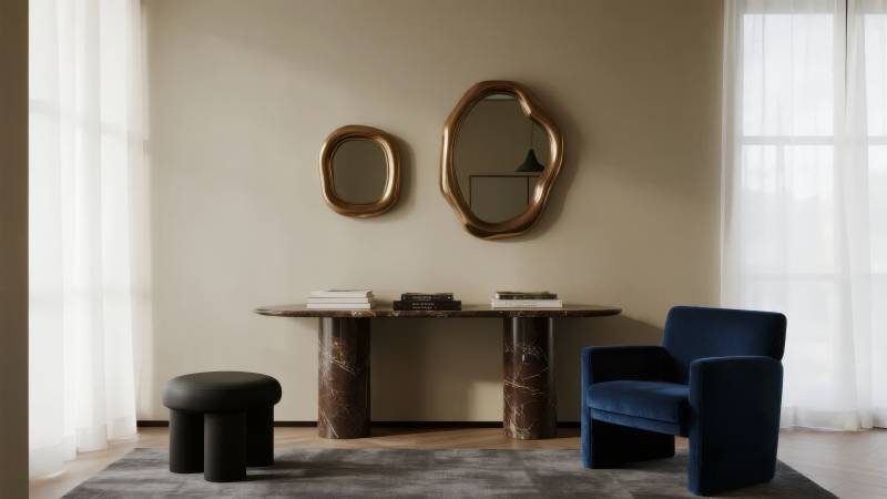 现代简约客厅一角图片