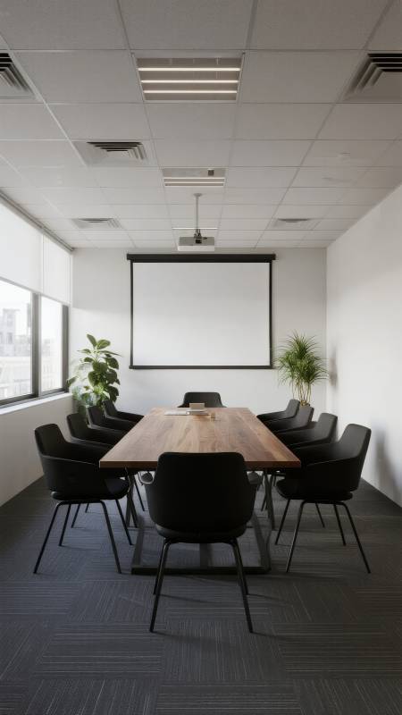 现代简约会议室图片