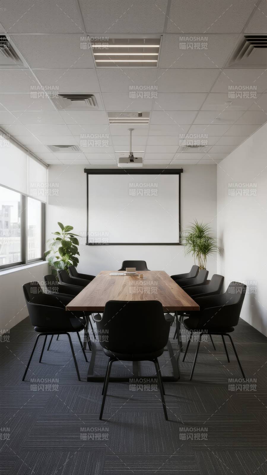 现代简约会议室图片