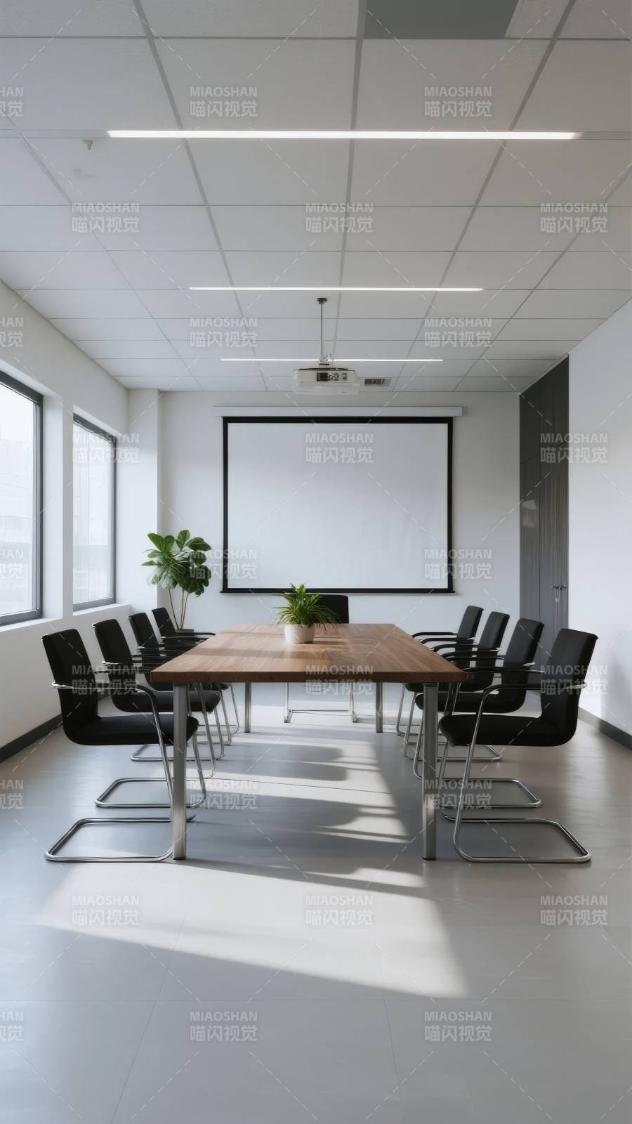 现代简约会议室图片