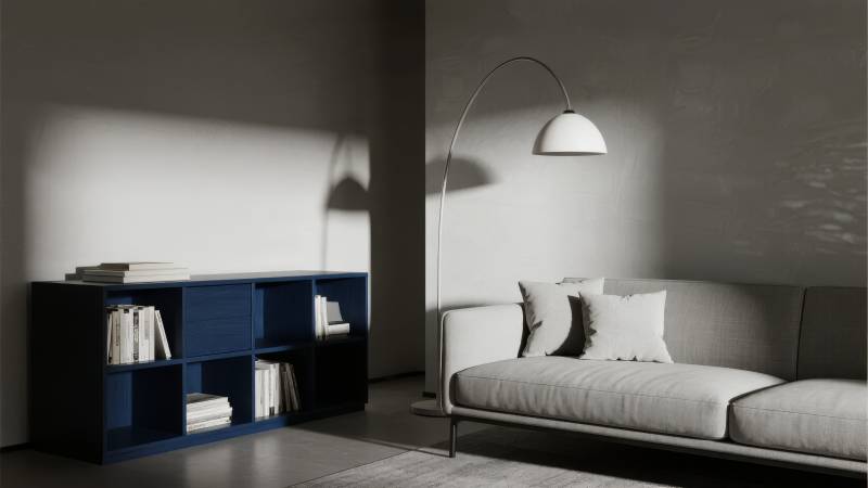 现代简约客厅一角图片