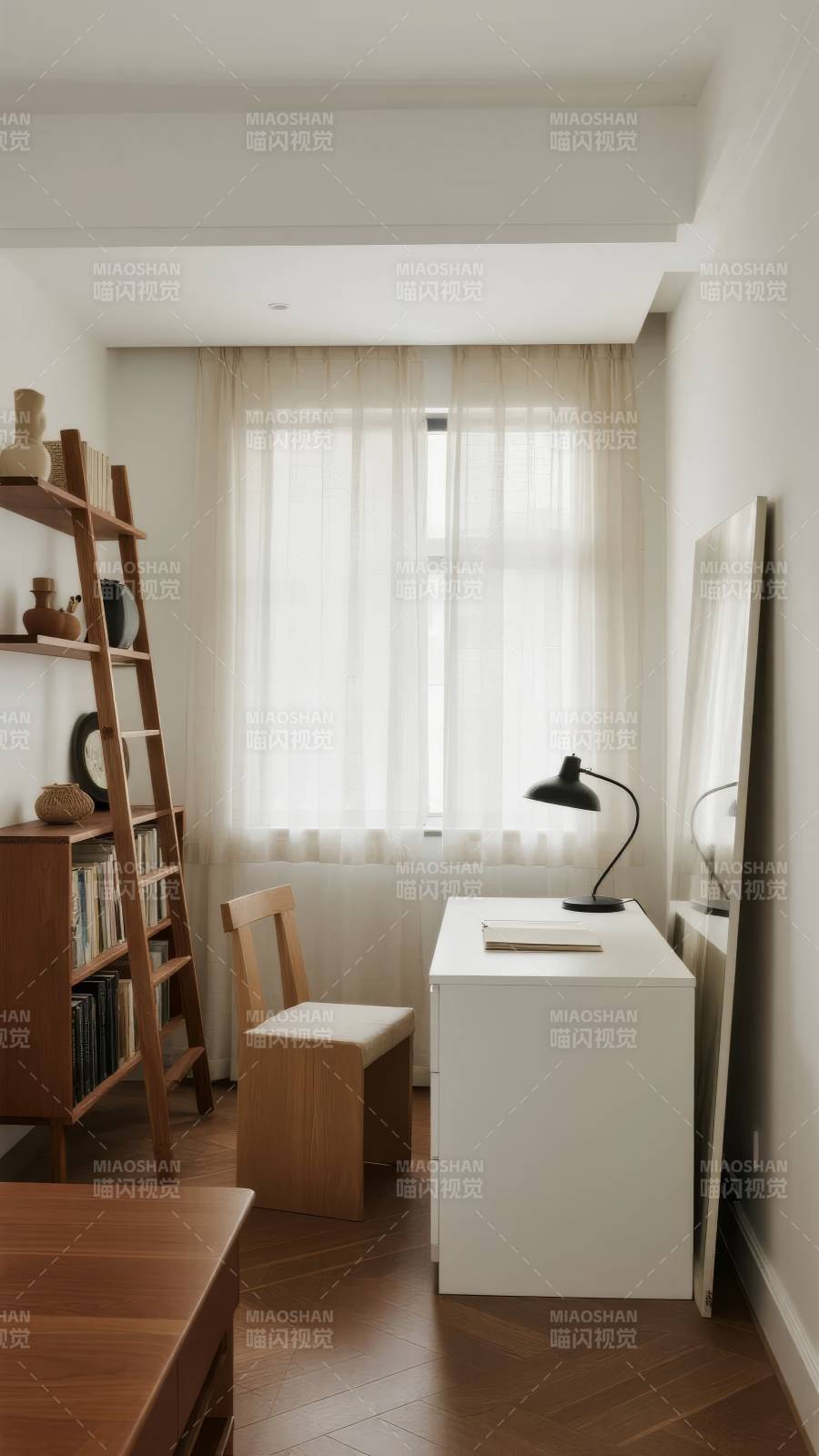 简约书房一角图片