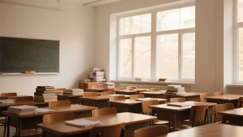 空教室静谧时光图片