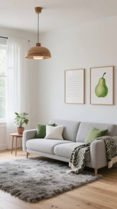 简约客厅 绿意盎然图片