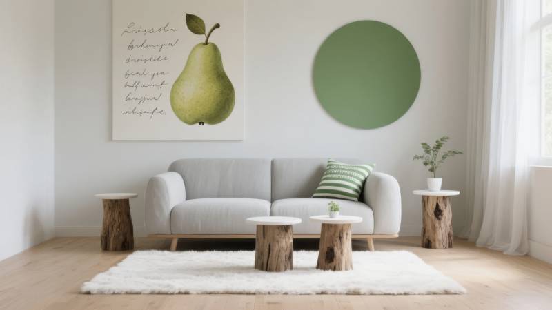 简约客厅绿意盎然图片