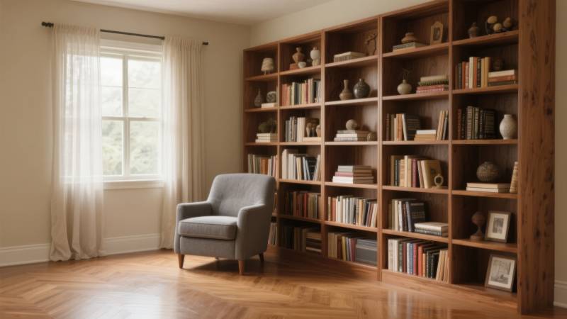 书房静谧阅读角图片