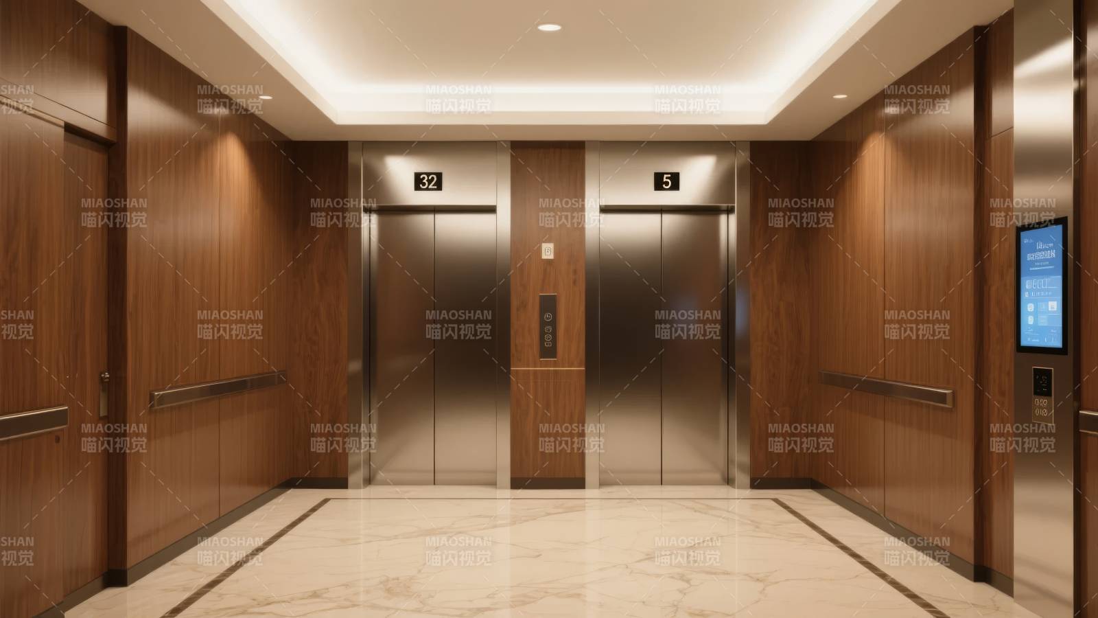 现代电梯厅图片