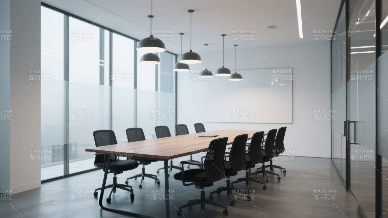 现代简约会议室图片