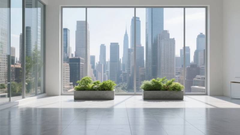 都市绿意空间图片