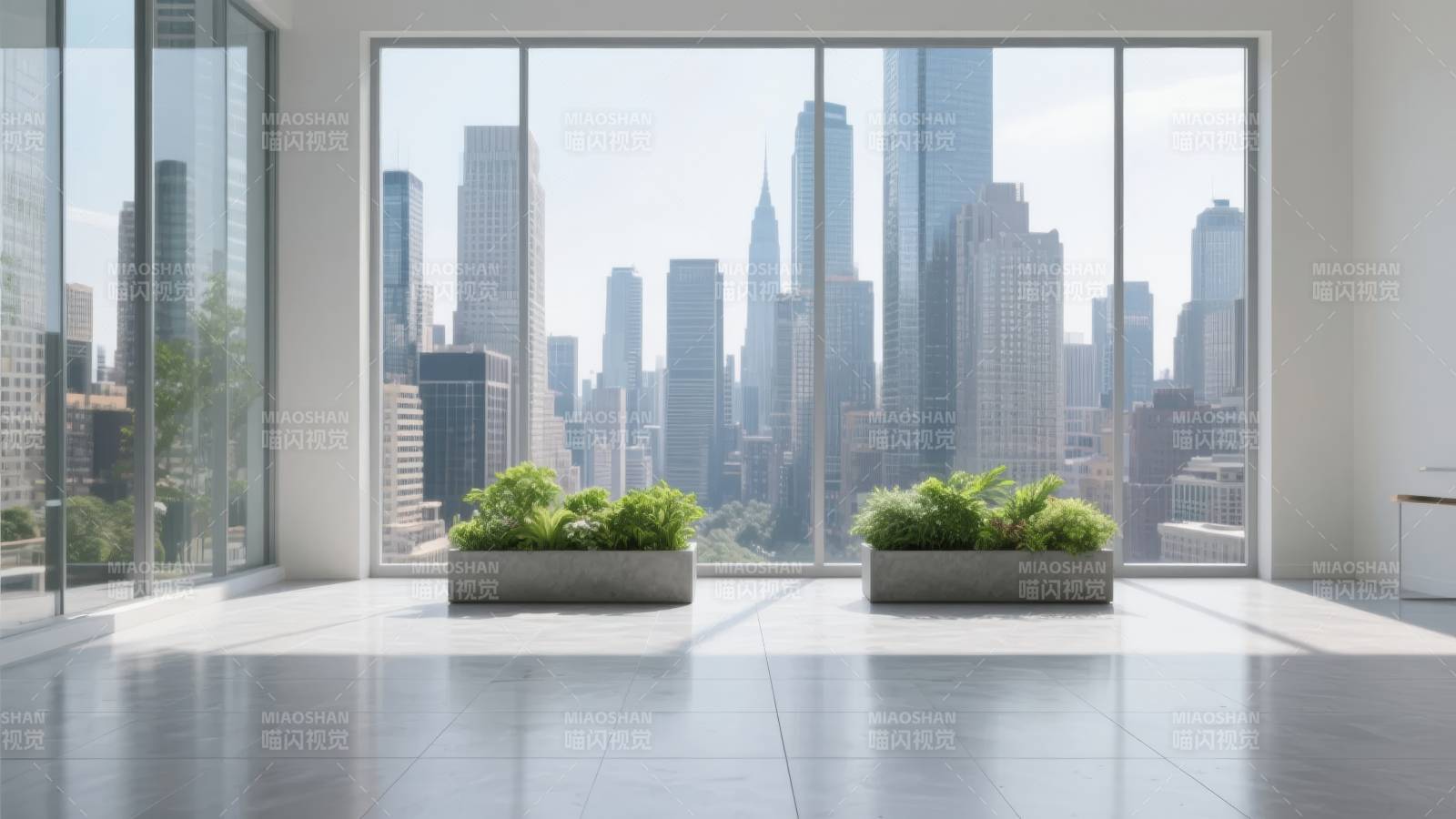 都市绿意空间图片