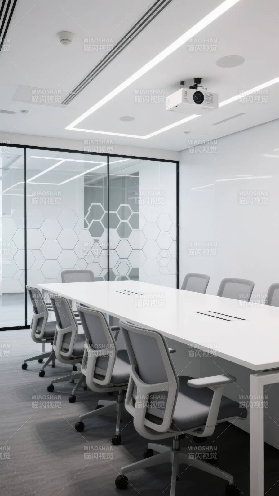 现代简约会议室图片