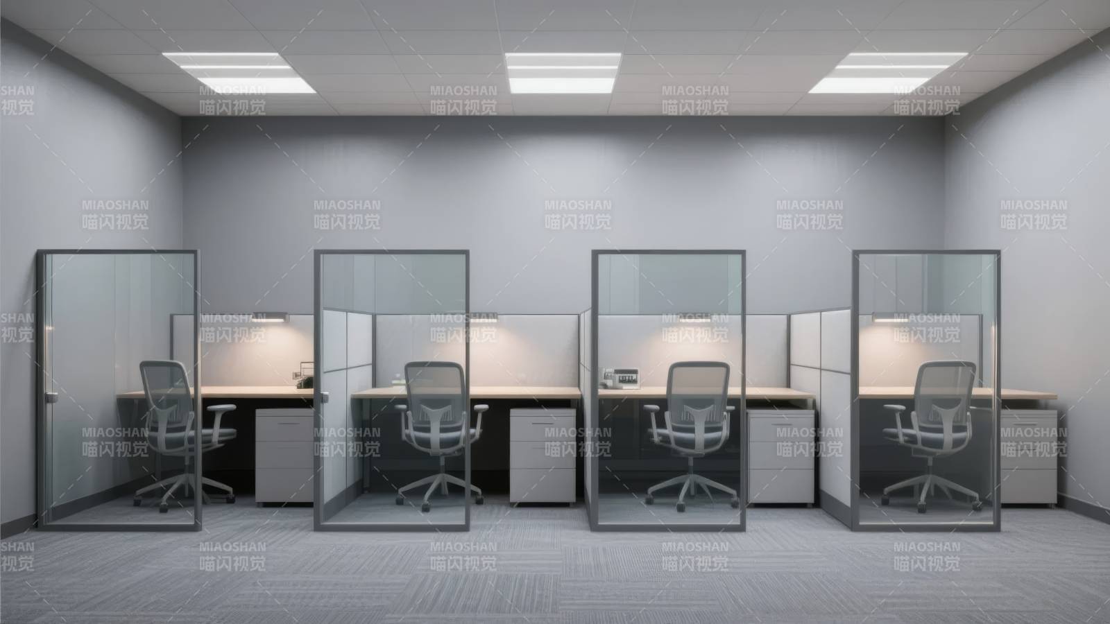 现代办公隔间设计图片