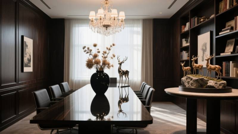 奢华会议室一角图片