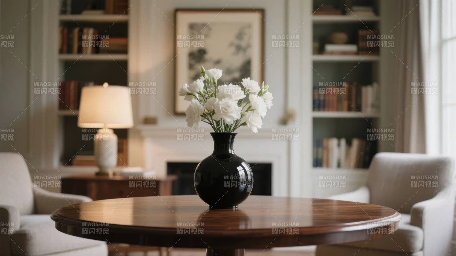 雅致客厅花艺摆设图片