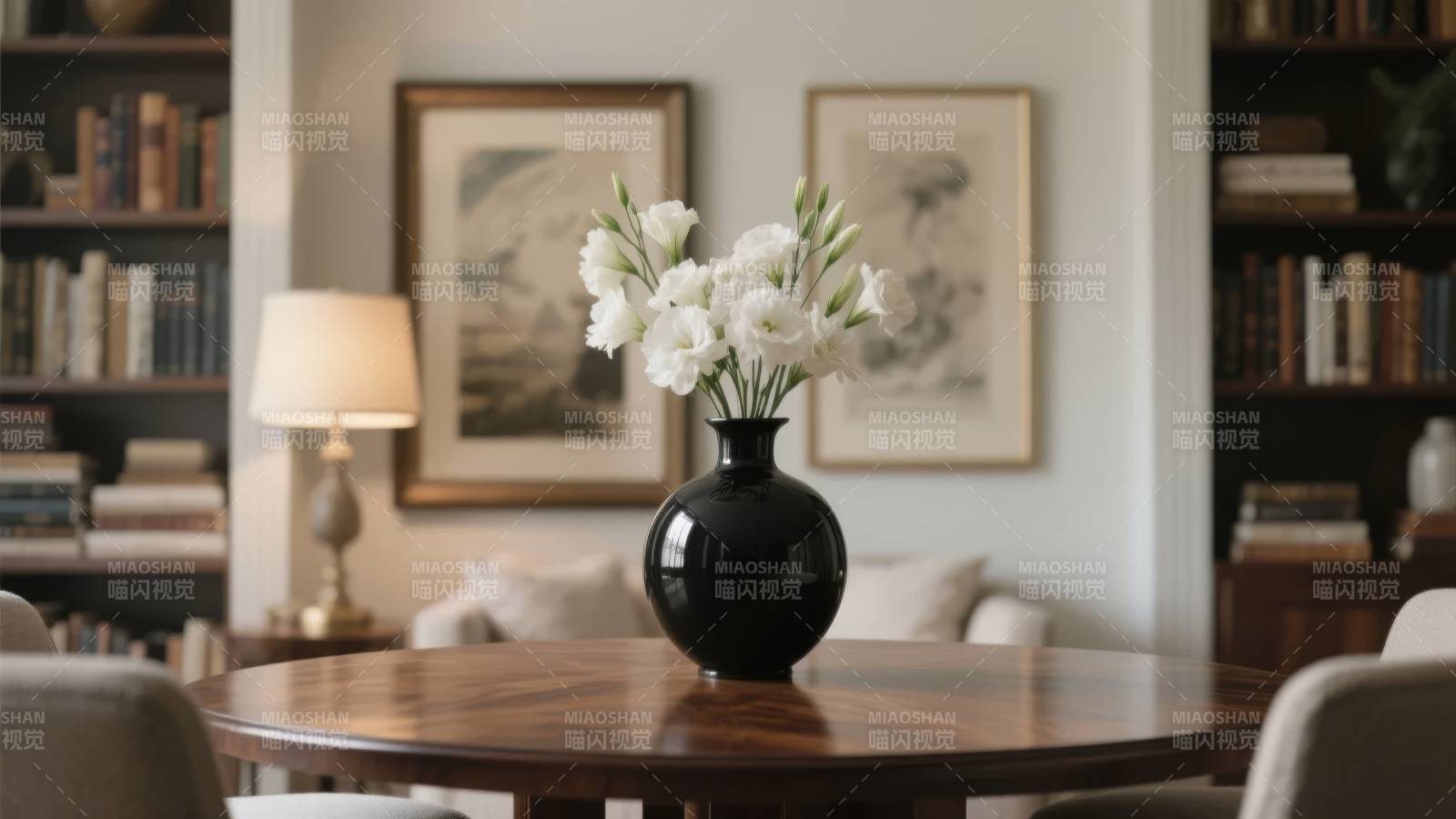 雅致书房一角图片