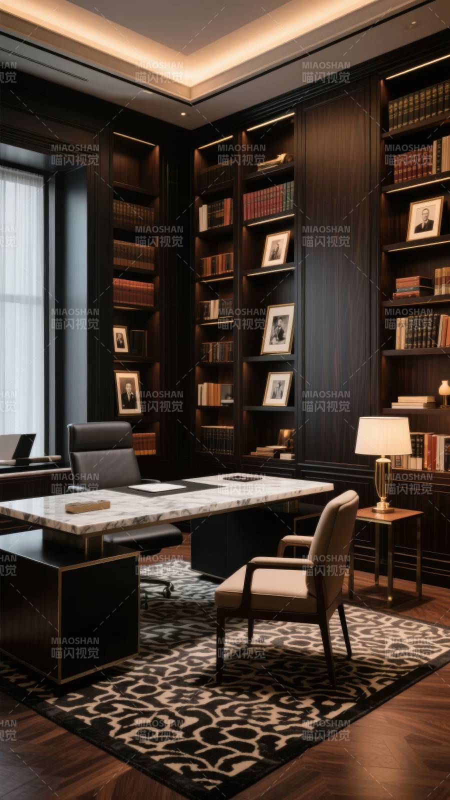 奢华书房静谧雅致图片