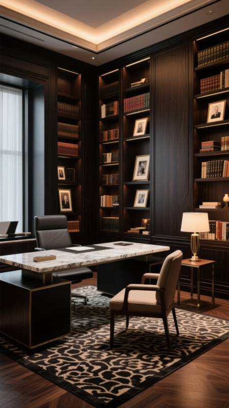 奢华书房静谧雅致图片