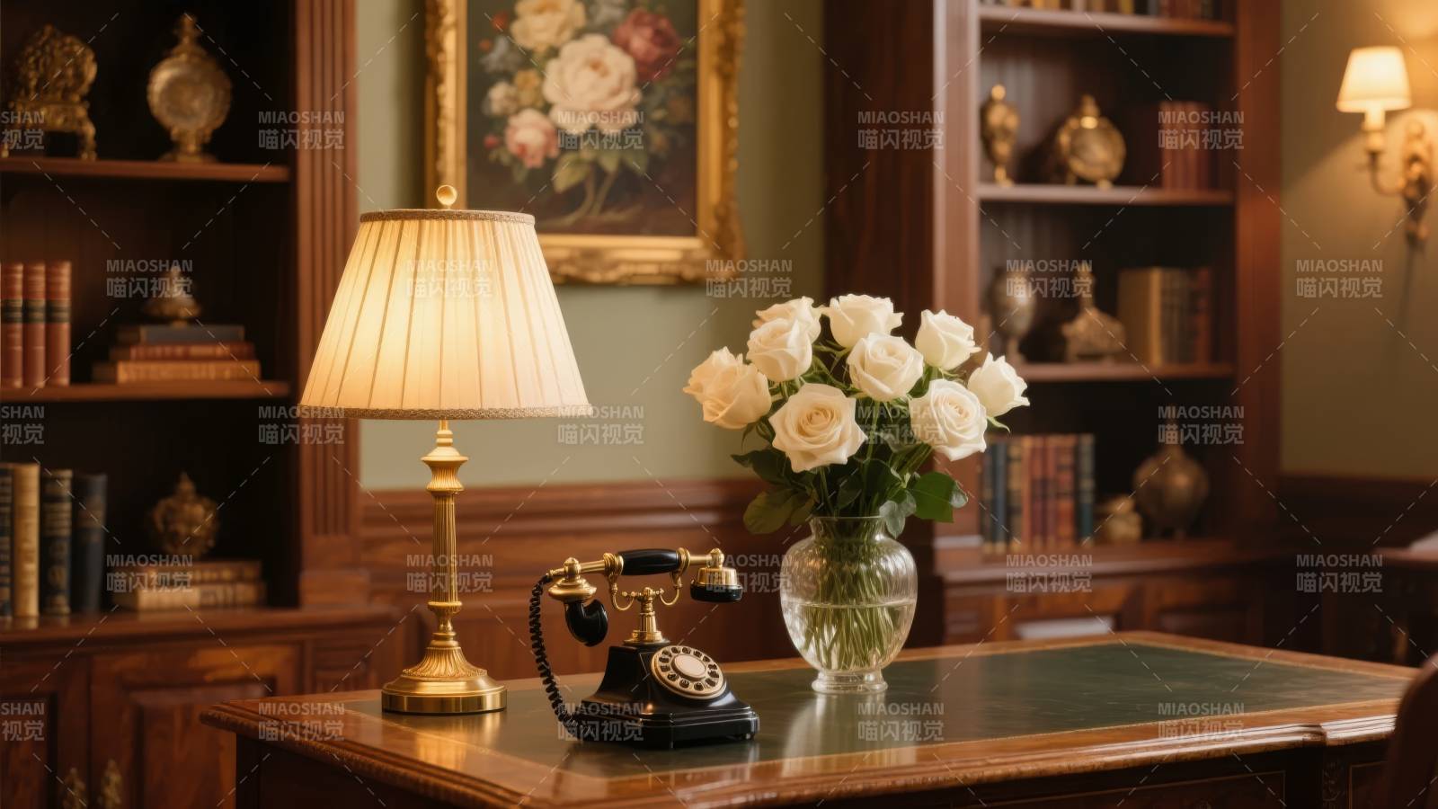 古典书房静谧一角图片