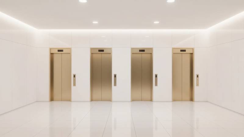 现代电梯厅图片